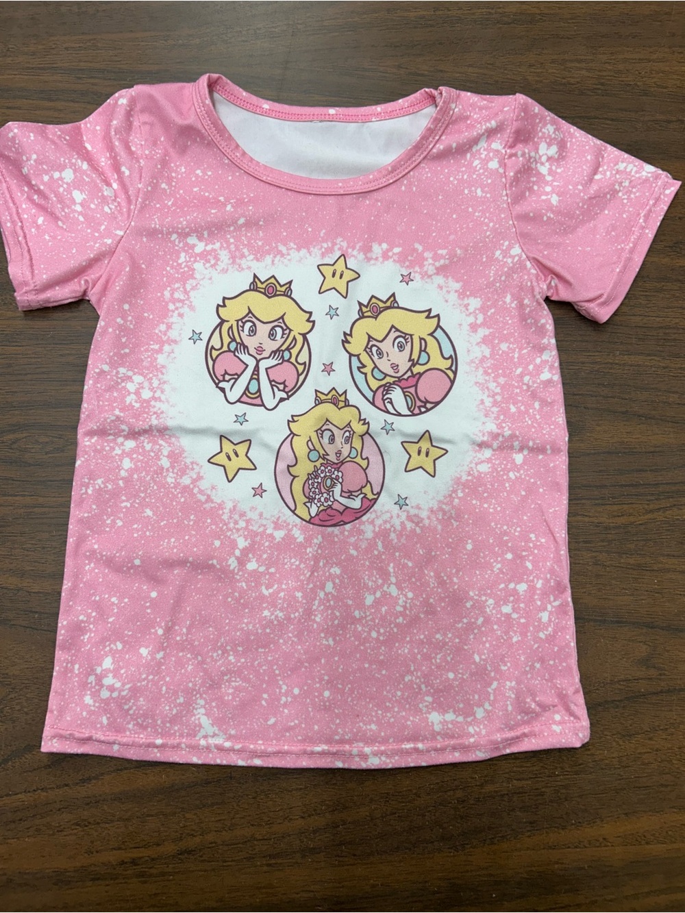 Preowned Girls' Pink Princess Peach Graphic Tee Size 4T